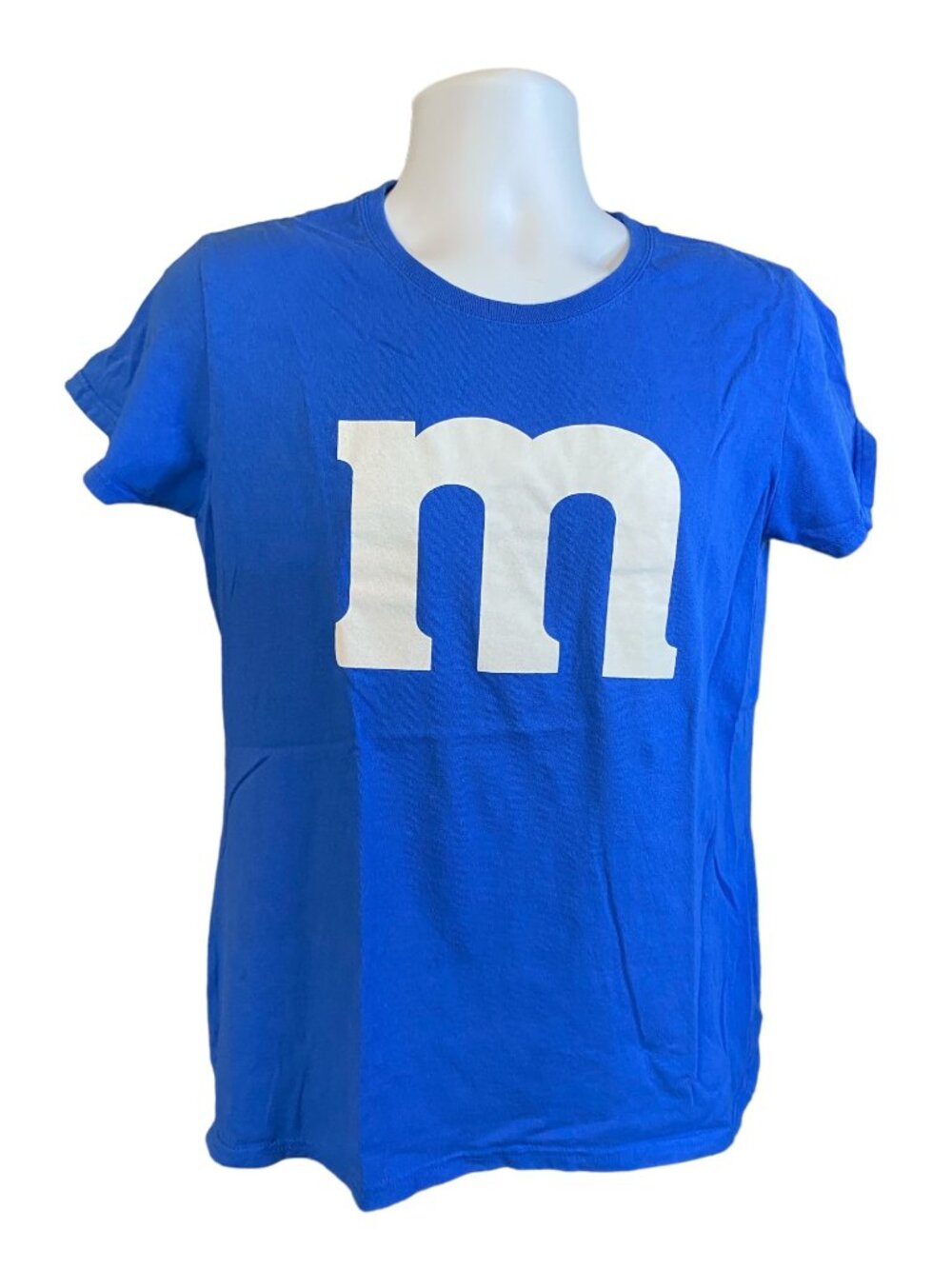 Gildan Blue m Graphic Tee Large Cotton Streetwear Y2K Grunge Unisex Short Sleeve
